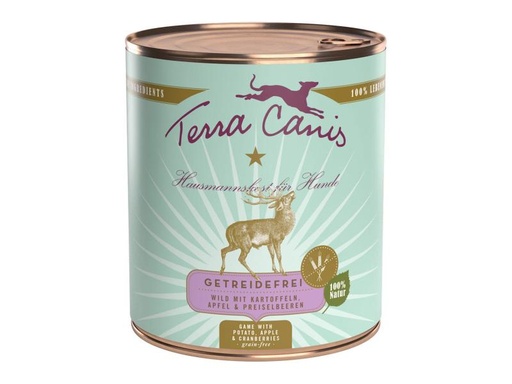 [90006953 545315] Terra Canis Nassfutter Menü getreidefrei mit Wild, 800 g