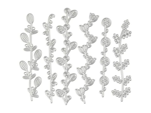 [90069785 1166612] Creativ Company Stanzschablone 14.3 x 12.3 cm, Blumenranken