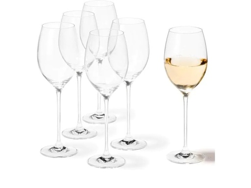 [90069815 429827] Leonardo Weissweinglas Cheers 400 ml, 6 Stück, Transparent