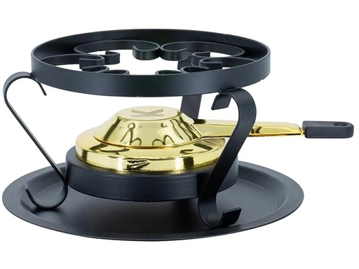[90070218 1113255] Kadastar Fondue-Rechaud Traditional Ø 16 cm Gold/Schwarz