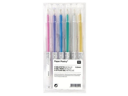 [90070285 1167149] Rico Design Gelschreiber Metallic 0.8 mm, 6 teilig