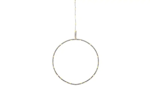 [90007015 1026152] Sirius Fensterhänger Liva Kreis, 60 LEDs, Ø 20 cm, Silber