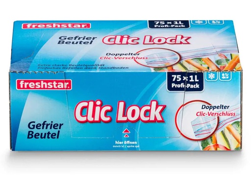 [90070412 1158585] Freshstar Gefrierbeutel 1 Liter, 75 Stück