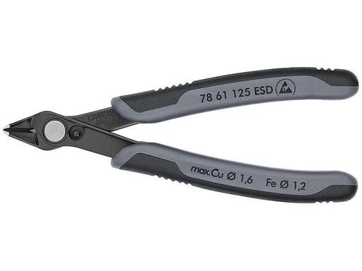 [90070623 695707] Knipex Elektronik-Seitenschneider Super Knips ESD 125 mm