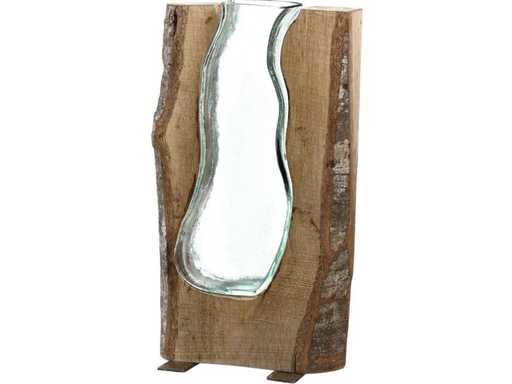 [90070937 873703] Leonardo Vase Casolare 36 cm 1 Stück, Transparent; Braun