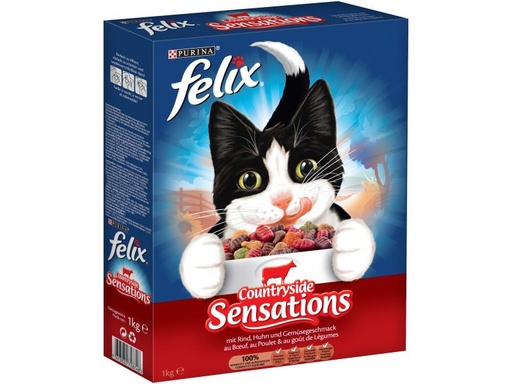 [90071154 1081503] Felix Trockenfutter Sensations Fleisch, 1 kg
