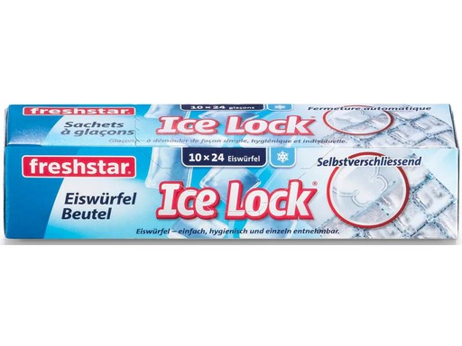 [90071486 848803] Freshstar Eiswürfelbeutel 10 Stück für 24 Würfel