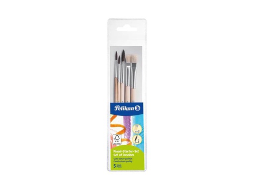 [90071814 408074] Pelikan Borstenpinsel Starter 5-teilig