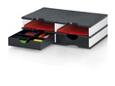 Styro Dokumentenablage styrodoc duo SET Schwarz, 4 Fächer