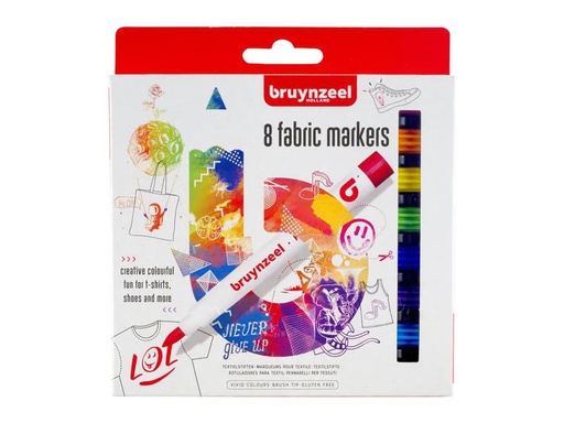 [90071991 1159879] Bruynzeel Textilmarker 8 Stück