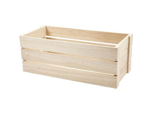 [90072237 656839] Creativ Company Holzartikel 45 cm Apfelkiste