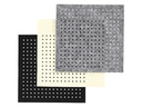Creativ Company Bastelfilz 3 mm, 20 x 20 cm, 12 Blatt, Grau/Schwarz/Beige