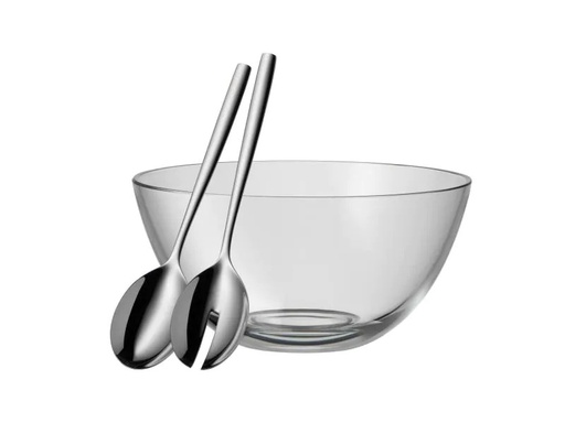 [90007225 558558] WMF Salatschüssel mit Besteck 23.5 cm, 1 Stück, Transparent