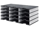 Styro Dokumentenablage styrodoc trio  Standard, Schwarz, 12 Fächer