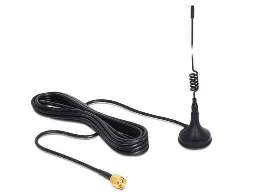 [90072511 873549] Delock GSM-Antenne SMA, 0.8-2.1GHz, 25cm SMA 3 dBi Rundstrahl