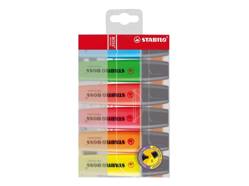 [90072526 309389] STABILO Textmarker Boss Original 6 Stück