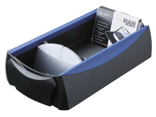 [90072531 1135298] HAN Visitenkartenbox VIP 500 Karten, Schwarz/Blau