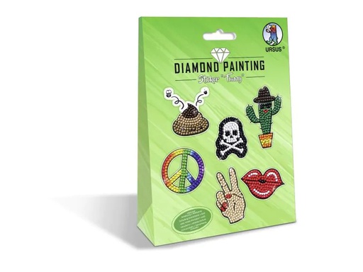 [90073765 1032001] URSUS Motivsticker Diamond Painting Funny Grün  1 Stück