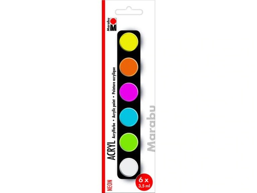[90074288 1078056] Marabu Acrylfarbe Set Neon, 6 x 3.5 ml