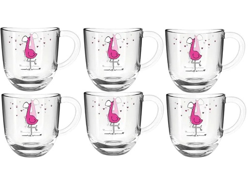 [90074400 1189205] Leonardo Kindertasse Bambini Flamingo, 6 Stück