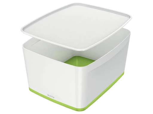 [90074404 1024872] Leitz Aufbewahrungsbox MyBox WOW Gross, Grün; Weiss, Deckel
