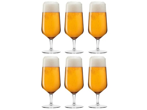 [90074807 1027632] Leonardo Bierglas Puccini 330 ml, 6 Stück, Transparent