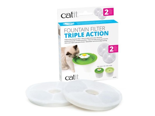 [90074912 793735] Catit Zubehör Ersatzfilter Triple Action, 2 Stück