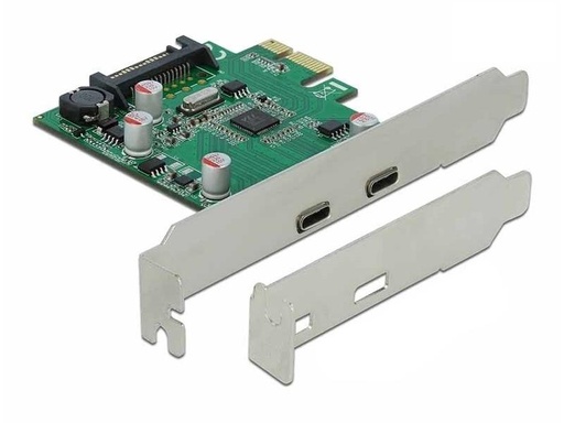 [90075574 1108604] Delock PCI-Express-Karte 90493 USB-C - 2 Port, LP