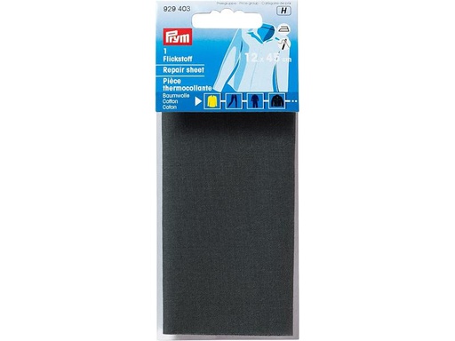 [90075903 1174988] Prym Flickstoff 12 x 45 cm, aufbügelbar, Grau