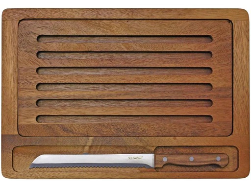 [90075994 502521] Heidi Cheese Line Brotschneidebrett Akazie 27 cm x 38 cm, Braun
