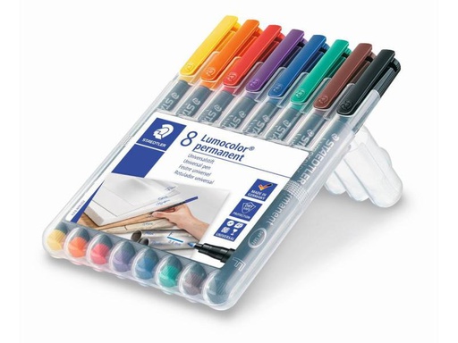 [90076001 914849] Staedtler Folienstift Lumocolor 318 F 8er-Set, permanent