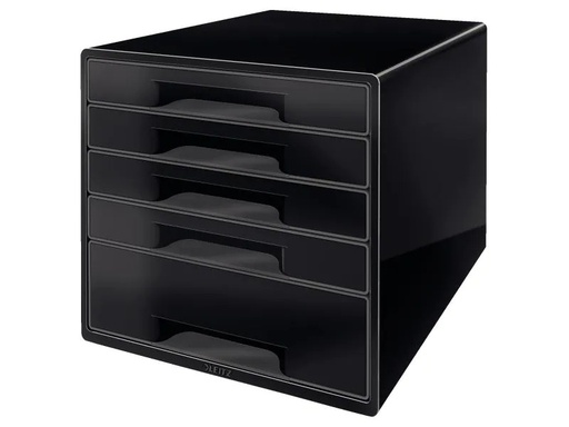 [90076025 627614] Leitz Schubladenbox Wow Cube 5 Schwarz