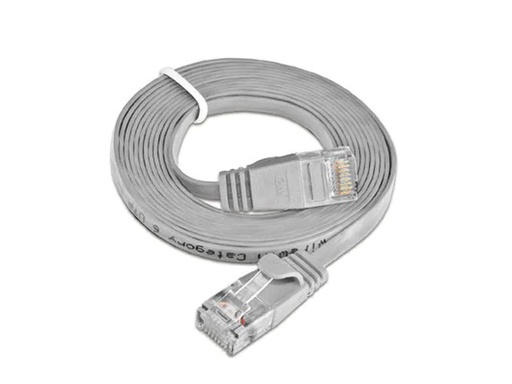 [90076033 413866] SLIM Slimpatchkabel RJ-45 - RJ-45, Cat 6, UTP, 0.15 m, Grau