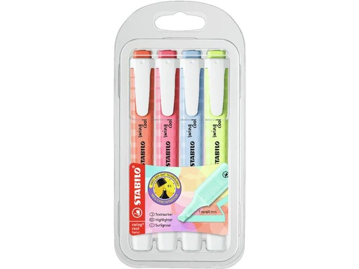 [90076319 1129276] STABILO Textmarker swing cool Pastell 4 Stück