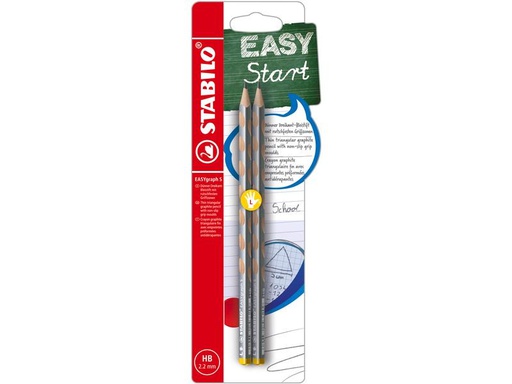 [90076363 1129289] STABILO Bleistift EASYgraph S Metallic 2 Stück, Silber
