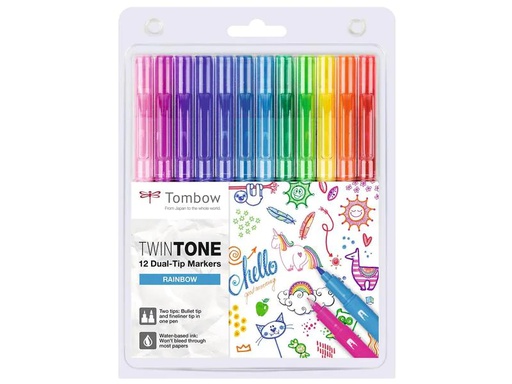 [90076391 1103338] Tombow Rainbow, 12er-Set, mit 2 Spitzen