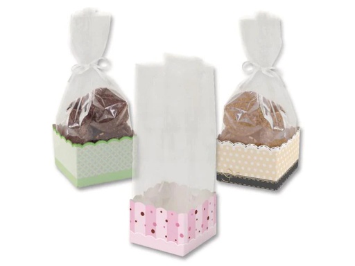 [90076669 599712] Folia Geschenkschachtel Gebäck Mehrfarbig, 7.5 x 7.5 x 20 cm
