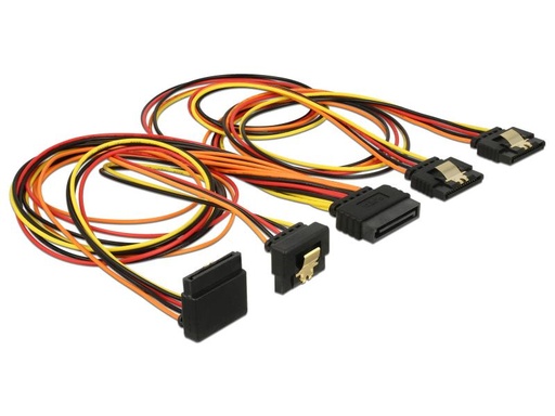 [90076798 675230] Delock Stromkabel SATA - 4x SATA gewinkelt 50 cm