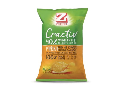 [90076981 723655] Zweifel Chips Cractiv Paprika 160 g
