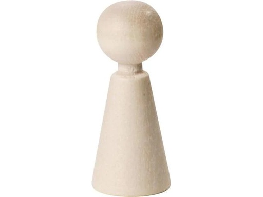 [90077601 701797] Knorr Prandell Holzkleinteile 3.7 cm Figurenkegel, 6 Stück