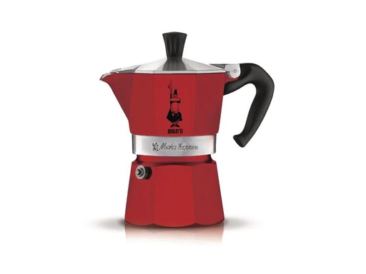[90077817 553892] Bialetti Espressokocher Moka Express 6 Tassen, Rot