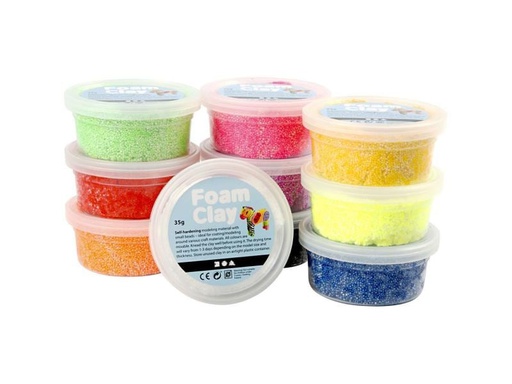 [90077960 671283] Creativ Company Modellier-Set Foam Clay Basic Mehrfarbig