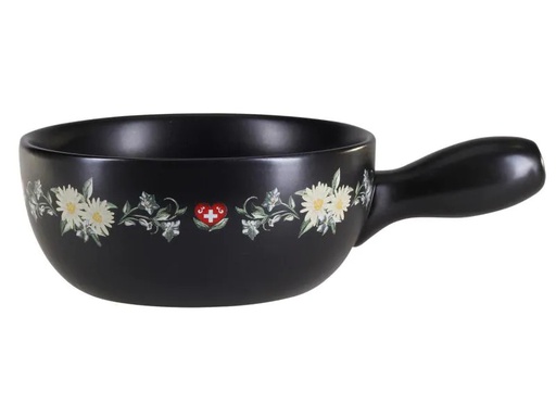 [90078003 605627] Nouvel Fondue-Caquelon Blumenwiese Schwarz