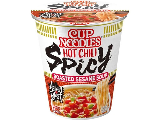 [90078418 932726] Nissin Food Roasted Sesame Soup Noodles Hot Chili Spicy 66 g