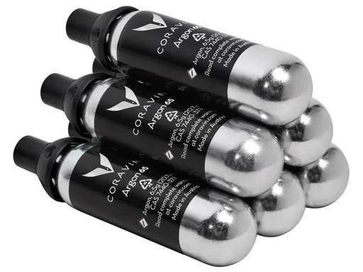 [90078530 1174442] Coravin Patrone 6 Stück, Schwarz/Silber