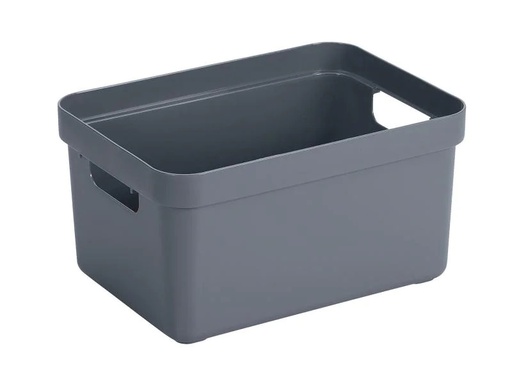[90078540 849676] Sigma Home Aufbewahrungsbox 13 l Dunkelblau/Grau