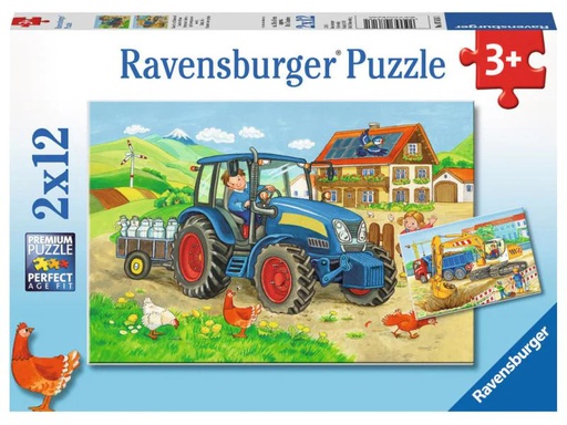 [90079115 817215] Ravensburger Puzzle Baustelle und Bauernhof