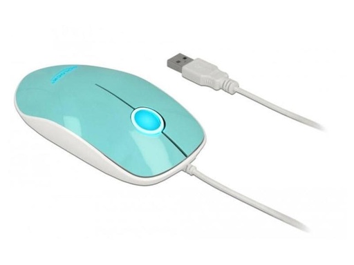 [90079229 836616] Delock Maus 12538 USB-Typ-A LED  türkis
