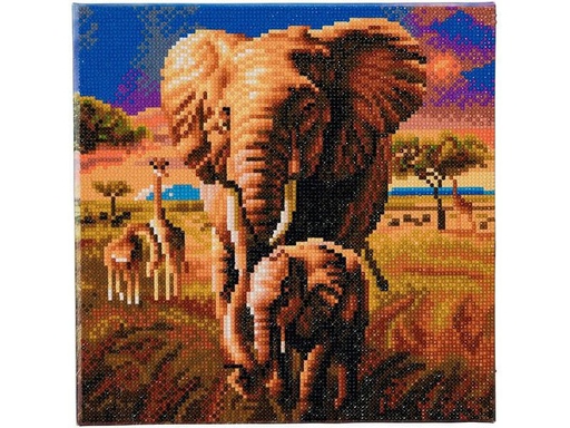 [90079262 1140305] CRAFT Buddy Bastelset Crystal Art Kit Savannah Elephant 30 x 30 cm