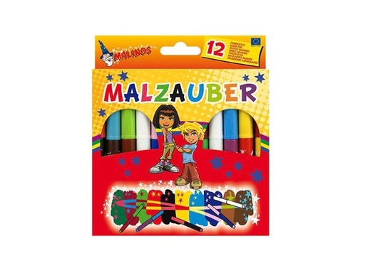 [90079358 692113] Malinos Filzstift Zauber 12 Stück